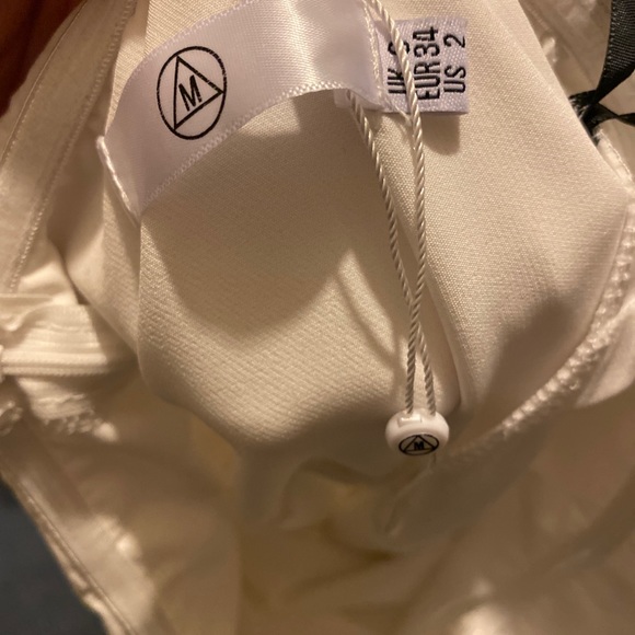 White Bandeau Double Layer Jumpsuit - Picture 3 of 7